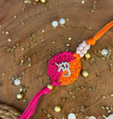 Crochet Rakhi Bracelet with OM Charm